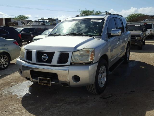 5N1AA08A65N738924 - 2005 NISSAN ARMADA SE SILVER photo 2