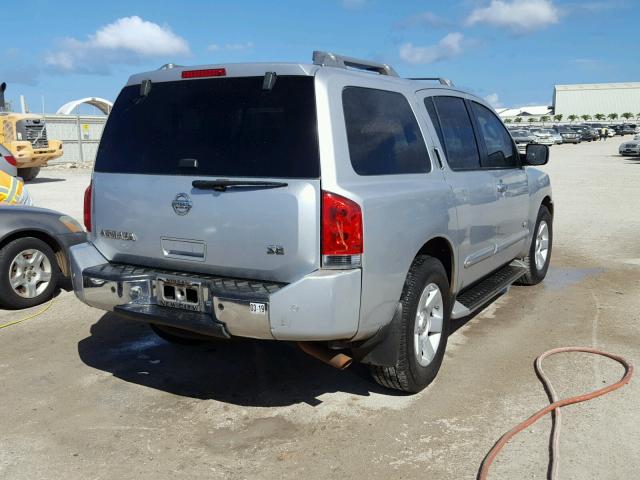 5N1AA08A65N738924 - 2005 NISSAN ARMADA SE SILVER photo 4