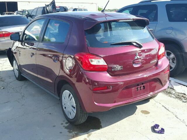 ML32A3HJ7HH021111 - 2017 MITSUBISHI MIRAGE RED photo 3