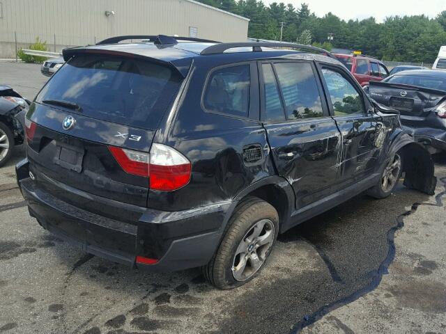 WBXPC93428WJ10519 - 2008 BMW X3 3.0SI BLACK photo 4