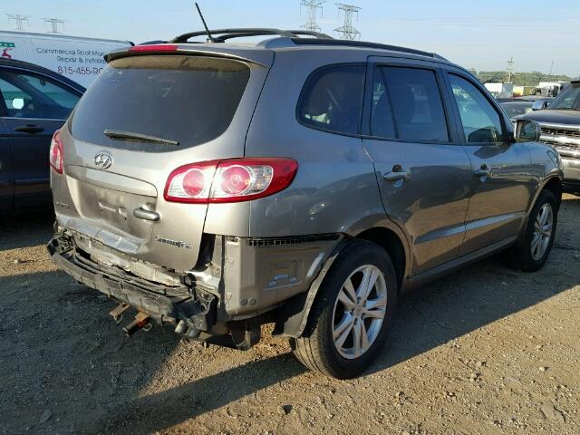 5XYZH4AG5BG007459 - 2011 HYUNDAI SANTA FE GRAY photo 4