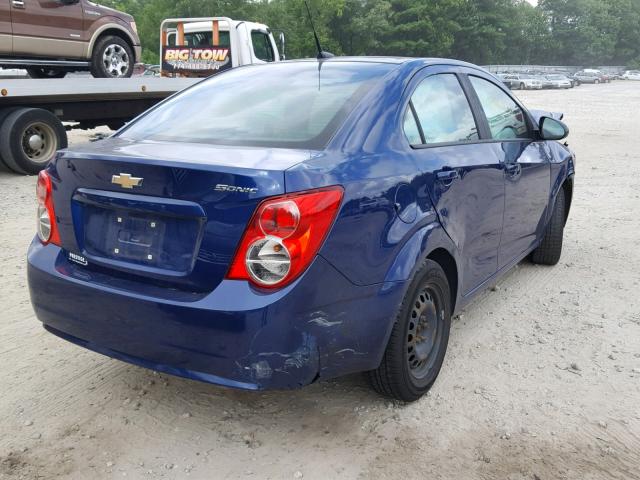 1G1JB5SH4D4103105 - 2013 CHEVROLET SONIC LS 蓝色 照片 4