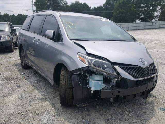 5TDXZ3DC0HS892253 - 2017 TOYOTA SIENNA SE SILVER photo 1