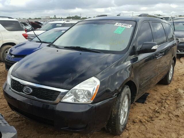 KNDMG4C7XC6417110 - 2012 KIA SEDONA BLACK photo 2