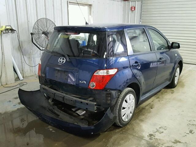 JTKKT624665016226 - 2006 TOYOTA SCION XA BLUE photo 4