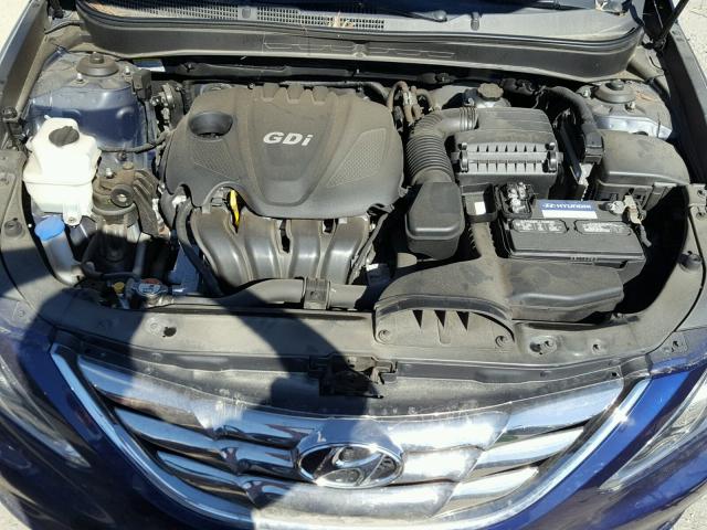 5NPEC4AC0DH577343 - 2013 HYUNDAI SONATA SE BLUE photo 7