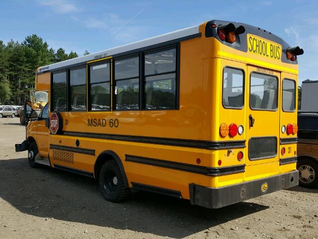 1GB6G5BG0D1187693 - 2013 CHEVROLET EXPRESS G4 YELLOW photo 3