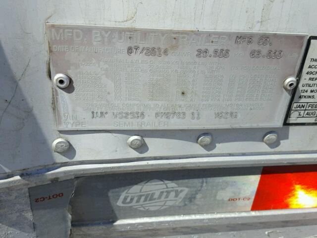 1UYVS2530FM276311 - 2015 UTILITY REEFER WHITE photo 10