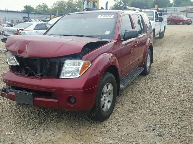 5N1AR18U47C647237 - 2007 NISSAN PATHFINDER BURGUNDY photo 2