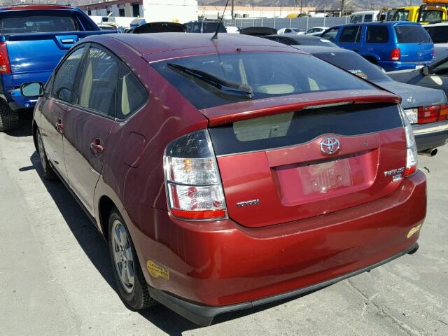 JTDKB20U640077673 - 2004 TOYOTA PRIUS RED photo 3