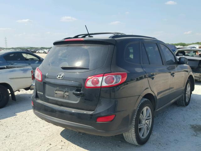 5XYZH4AG1CG112758 - 2012 HYUNDAI SANTA FE S BLACK photo 4