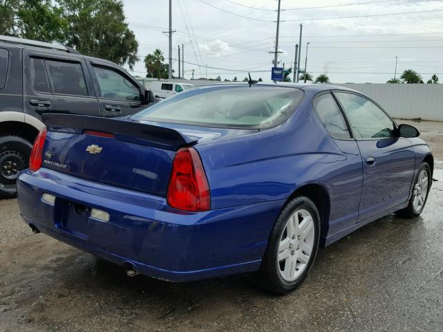 2G1WN161569286548 - 2006 CHEVROLET MONTE CARL 蓝色 照片 4