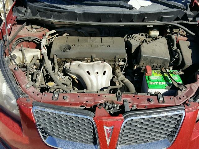 5Y2SM67069Z409408 - 2009 PONTIAC VIBE RED photo 7