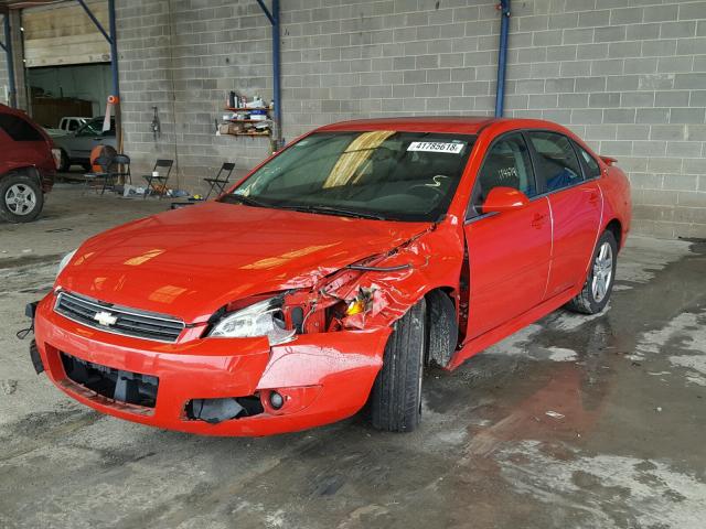 2G1WC57M391131523 - 2009 CHEVROLET IMPALA 2LT RED photo 2