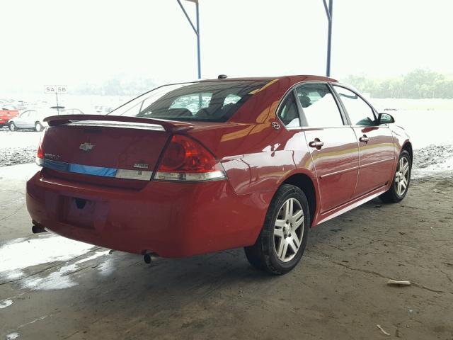 2G1WC57M391131523 - 2009 CHEVROLET IMPALA 2LT RED photo 4