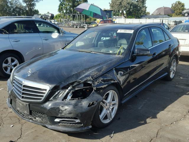 WDDHF5KB9DA691791 - 2013 MERCEDES-BENZ E 350 BLACK photo 2