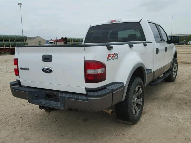 1FTPW04596KD58827 - 2006 FORD F150 WHITE photo 4