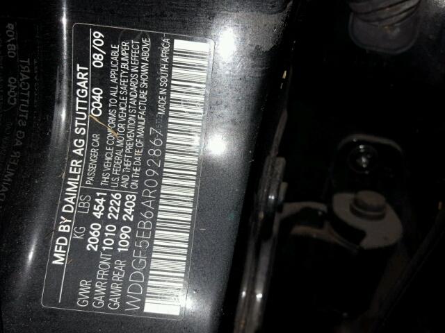 WDDGF5EB6AR092867 - 2010 MERCEDES-BENZ C 300 黑色 照片 10