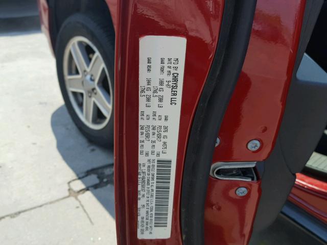 1J8FF48W98D560167 - 2008 JEEP PATRIOT LI RED photo 10