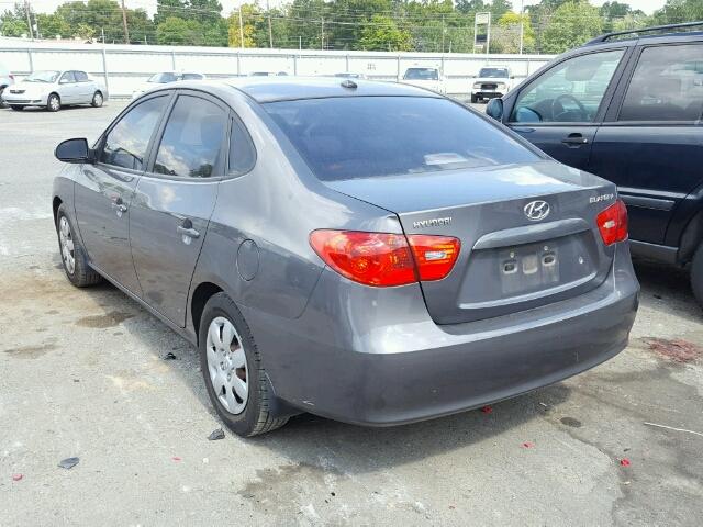 KMHDU46D18U449906 - 2008 HYUNDAI ELANTRA GL GRAY photo 3