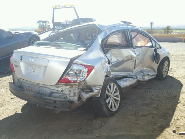 2HGFB2F96CH506004 - 2012 HONDA CIVIC EXL Srebrny zdjęcie 4