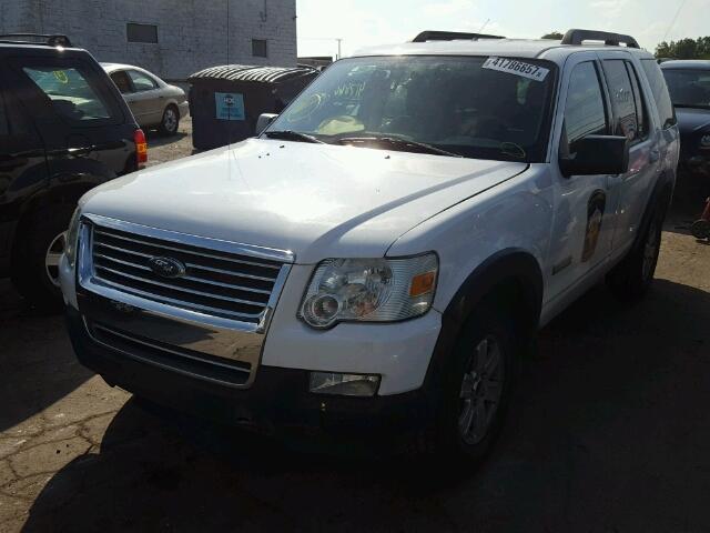 1FMEU63E97UA88209 - 2007 FORD EXPLORER X WHITE photo 2