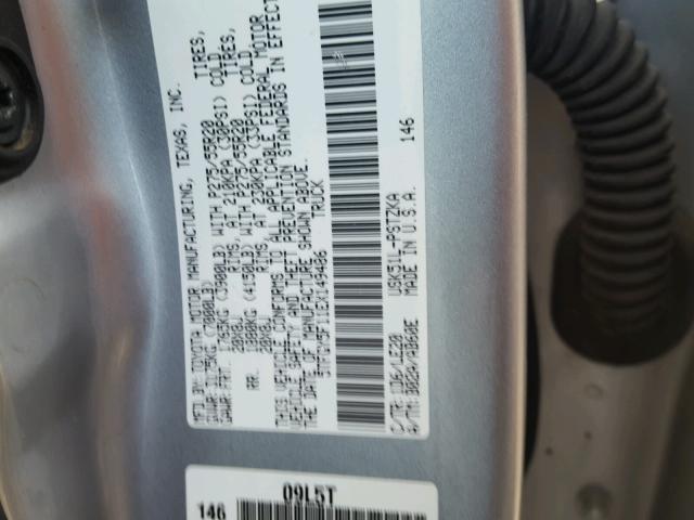 5TFGY5F11EX149486 - 2014 TOYOTA TUNDRA SILVER photo 10