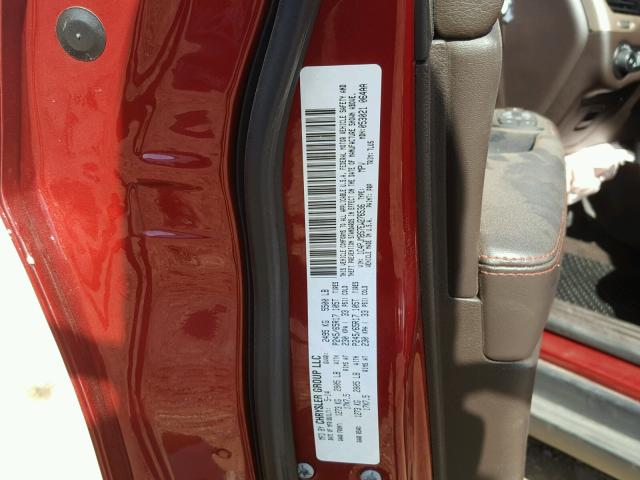 1C4PJMBS7EW276536 - 2014 JEEP CHEROKEE T RED photo 10