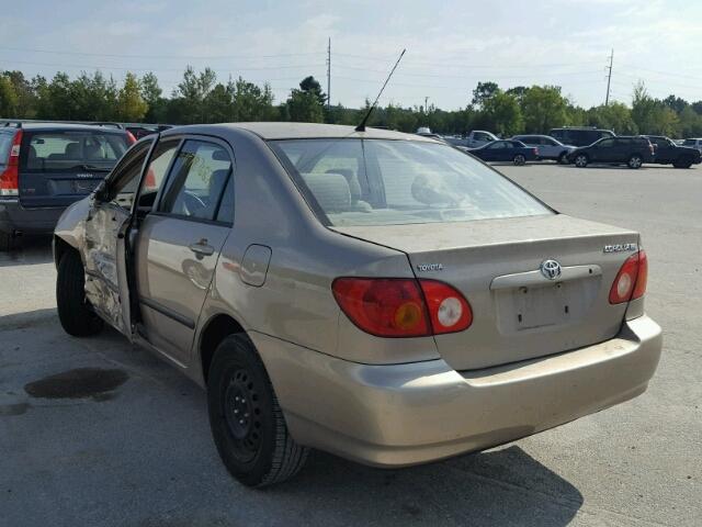 2T1BR32E64C242439 - 2004 TOYOTA COROLLA TAN photo 3