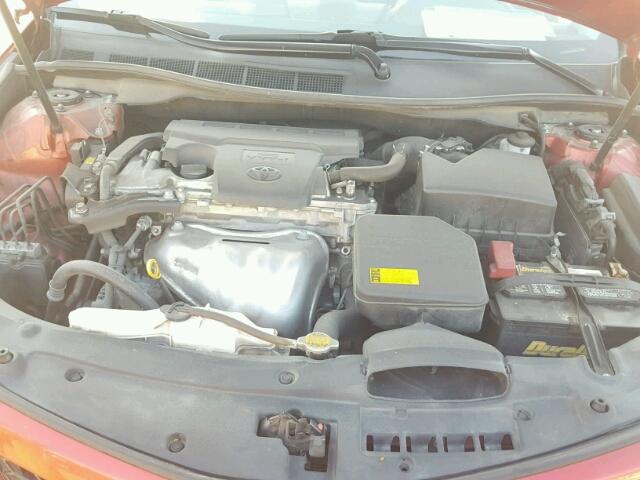 4T1BF1FK1CU627529 - 2012 TOYOTA CAMRY BASE RED photo 7