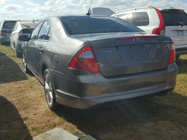 3FAHP0HA6CR376904 - 2012 FORD FUSION GRAY photo 3