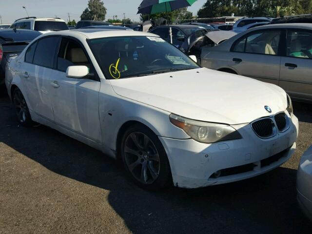 WBANB33555CN67302 - 2005 BMW 545 I WHITE photo 1