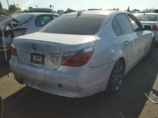 WBANB33555CN67302 - 2005 BMW 545 I WHITE photo 4