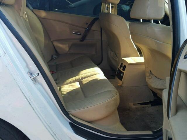 WBANB33555CN67302 - 2005 BMW 545 I WHITE photo 6