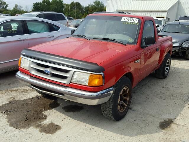 1FTCR10A9VPA38424 - 1997 FORD RANGER RED photo 2