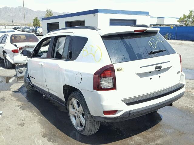 1C4NJCBAXED886967 - 2014 JEEP COMPASS SP WHITE photo 3