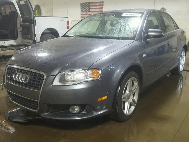 WAUAF78E78A058668 - 2008 AUDI A4 2.0T GRAY photo 2