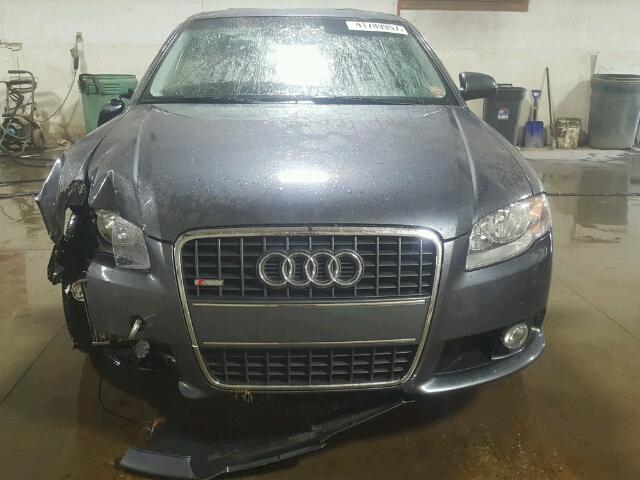 WAUAF78E78A058668 - 2008 AUDI A4 2.0T GRAY photo 9