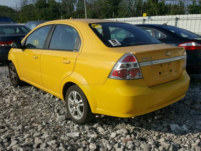 KL1TD5DEXBB118396 - 2011 CHEVROLET AVEO LS YELLOW photo 3