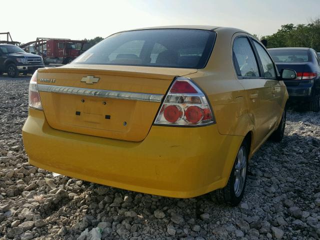 KL1TD5DEXBB118396 - 2011 CHEVROLET AVEO LS YELLOW photo 4