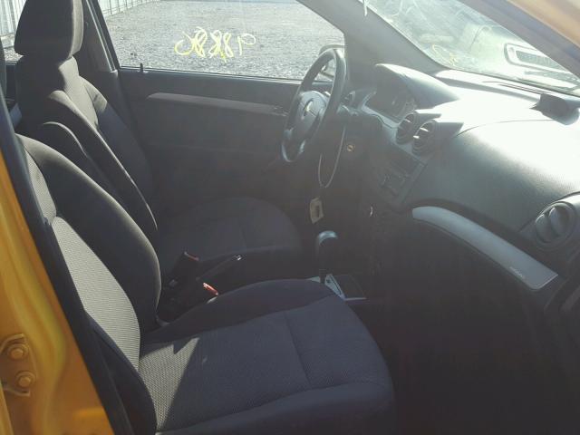KL1TD5DEXBB118396 - 2011 CHEVROLET AVEO LS YELLOW photo 5