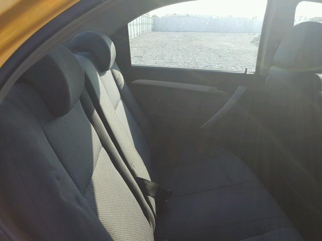 KL1TD5DEXBB118396 - 2011 CHEVROLET AVEO LS YELLOW photo 6