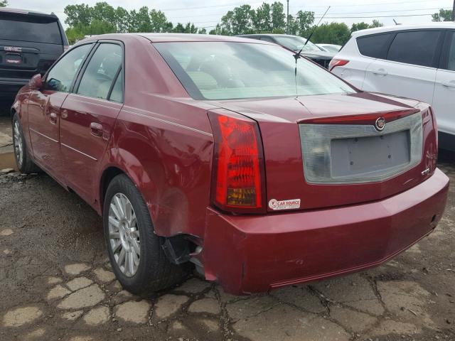 1G6DM577240115293 - 2004 CADILLAC CTS RED photo 3