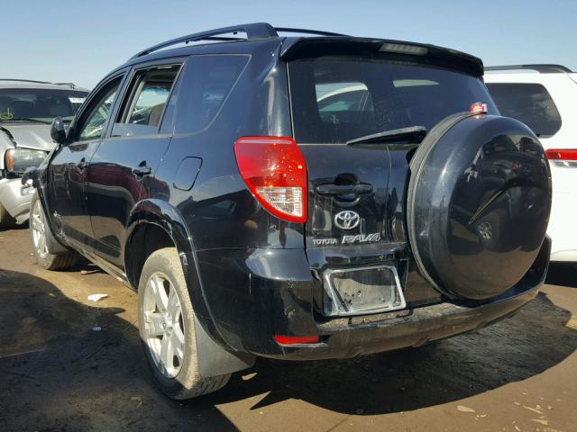 JTMBD32V686086267 - 2008 TOYOTA RAV4 BLACK photo 3