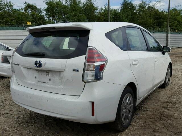 JTDZN3EU5FJ023783 - 2015 TOYOTA PRIUS V WHITE photo 4