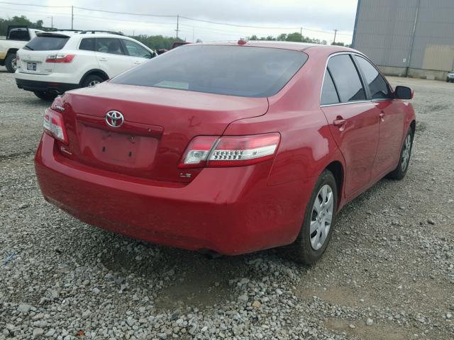 4T4BF3EK6AR024754 - 2010 TOYOTA CAMRY BASE RED photo 4