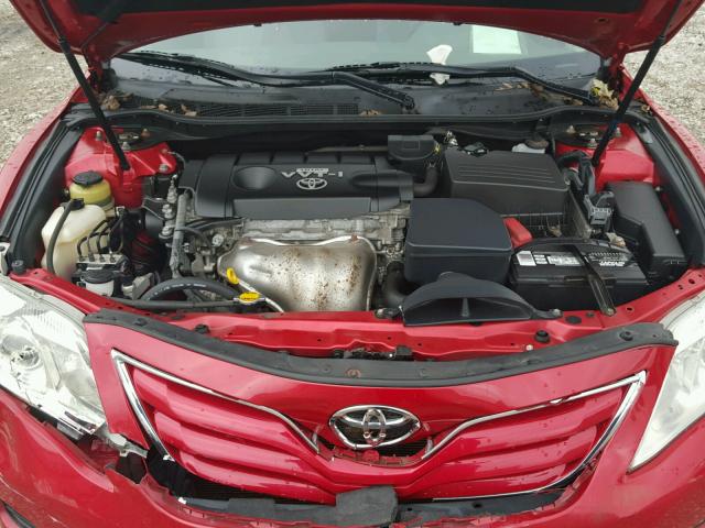 4T4BF3EK6AR024754 - 2010 TOYOTA CAMRY BASE RED photo 7