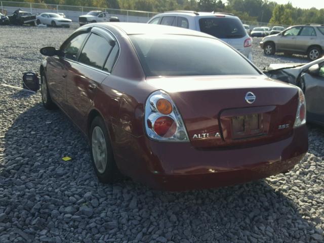 1N4AL11D24C123523 - 2004 NISSAN ALTIMA BAS BURGUNDY photo 3