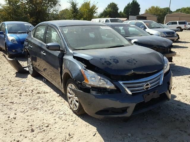 3N1AB7APXEL615770 - 2014 NISSAN SENTRA S BLUE photo 1