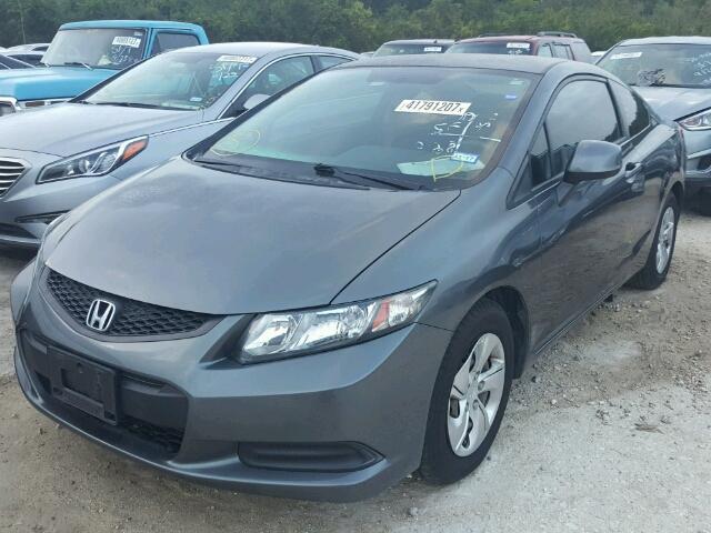 2HGFG3B59DH510382 - 2013 HONDA CIVIC LX GRAY photo 2